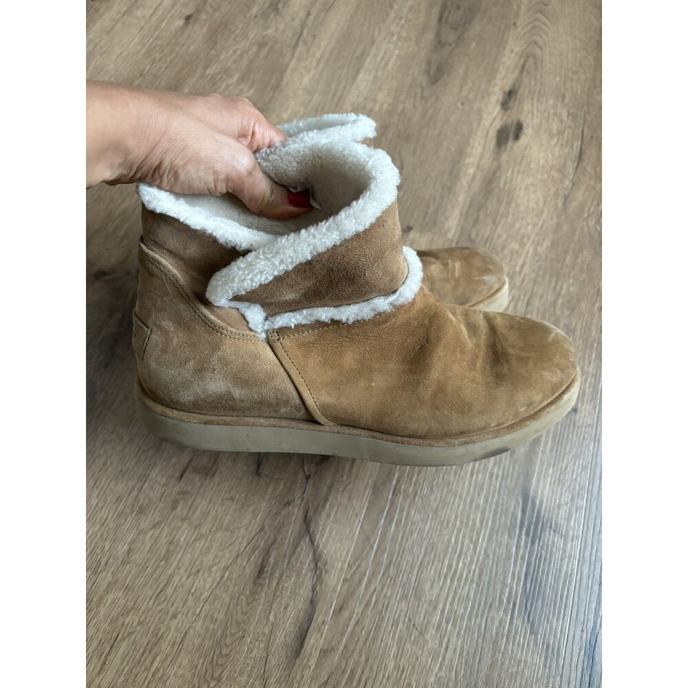 UGG CLASSIC MINI SPILL SEAM BLVD WOMEN BOOTS SUEDE CHESTNUT US 10